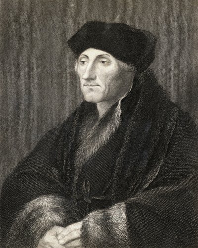 Desiderius Erasmus (1469-1536) fra "Gallery of Portraits", utgitt i 1833 av English School